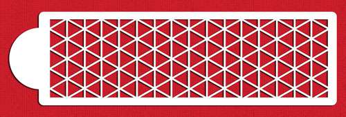 Triangle Quilt Pattern Cake Stencil - Click Image to Close